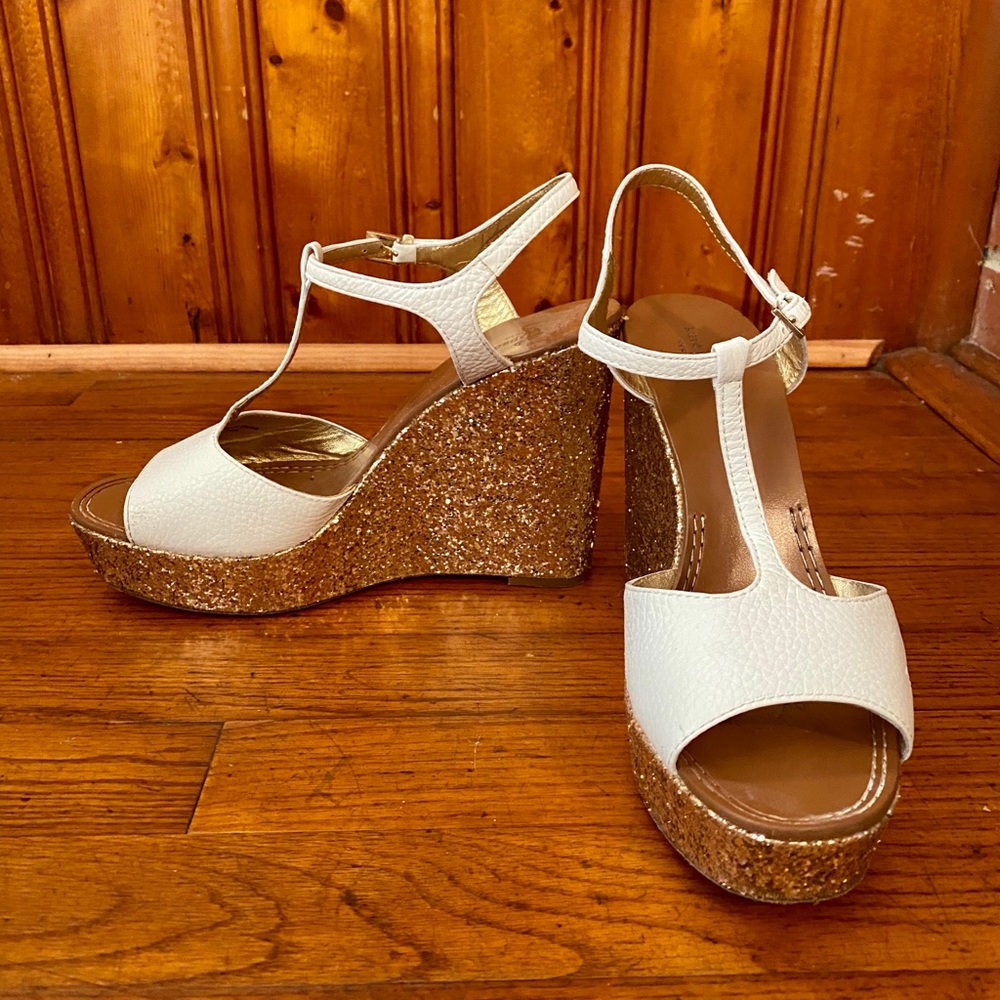 Kate Spade Glitter Wedges